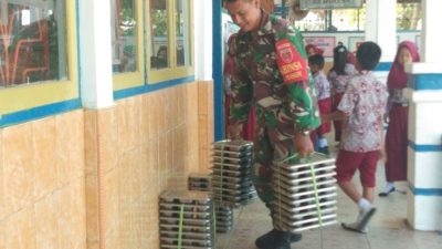 Program MBG di Sidrap, Babinsa Kodim 1420 Pastikan Tepat Sasaran