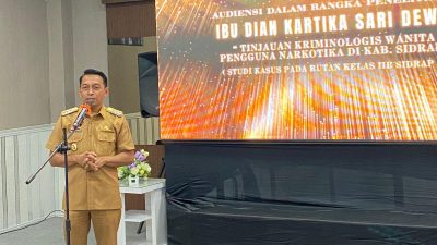 Bupati Syaharuddin Alrif Dukung Penelitian Kriminologis Terkait Penanganan Narkotika di Sidrap